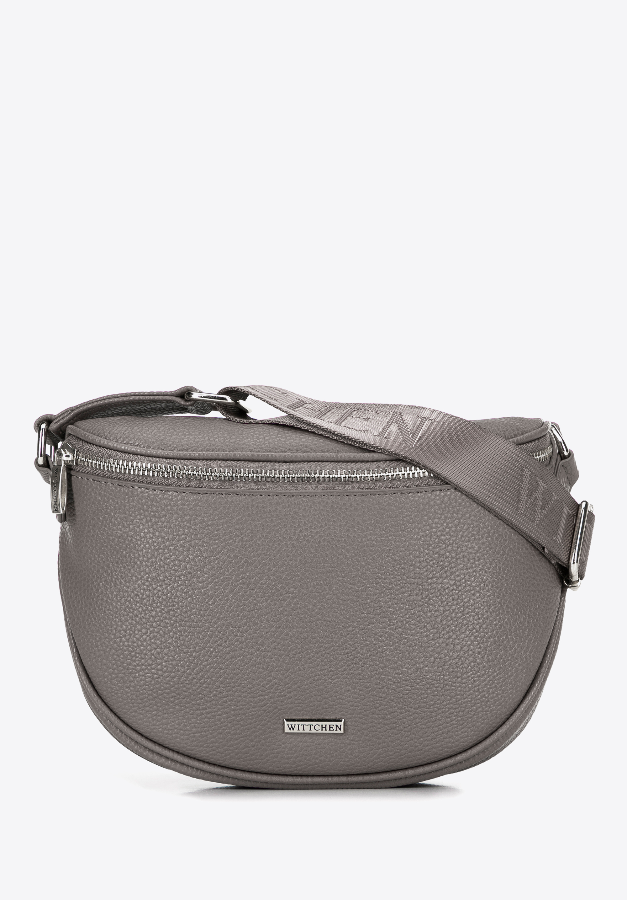 Damen Gürteltasche aus Öko-Leder, grau-silber, 100-3Y-010-8S, Bild 1