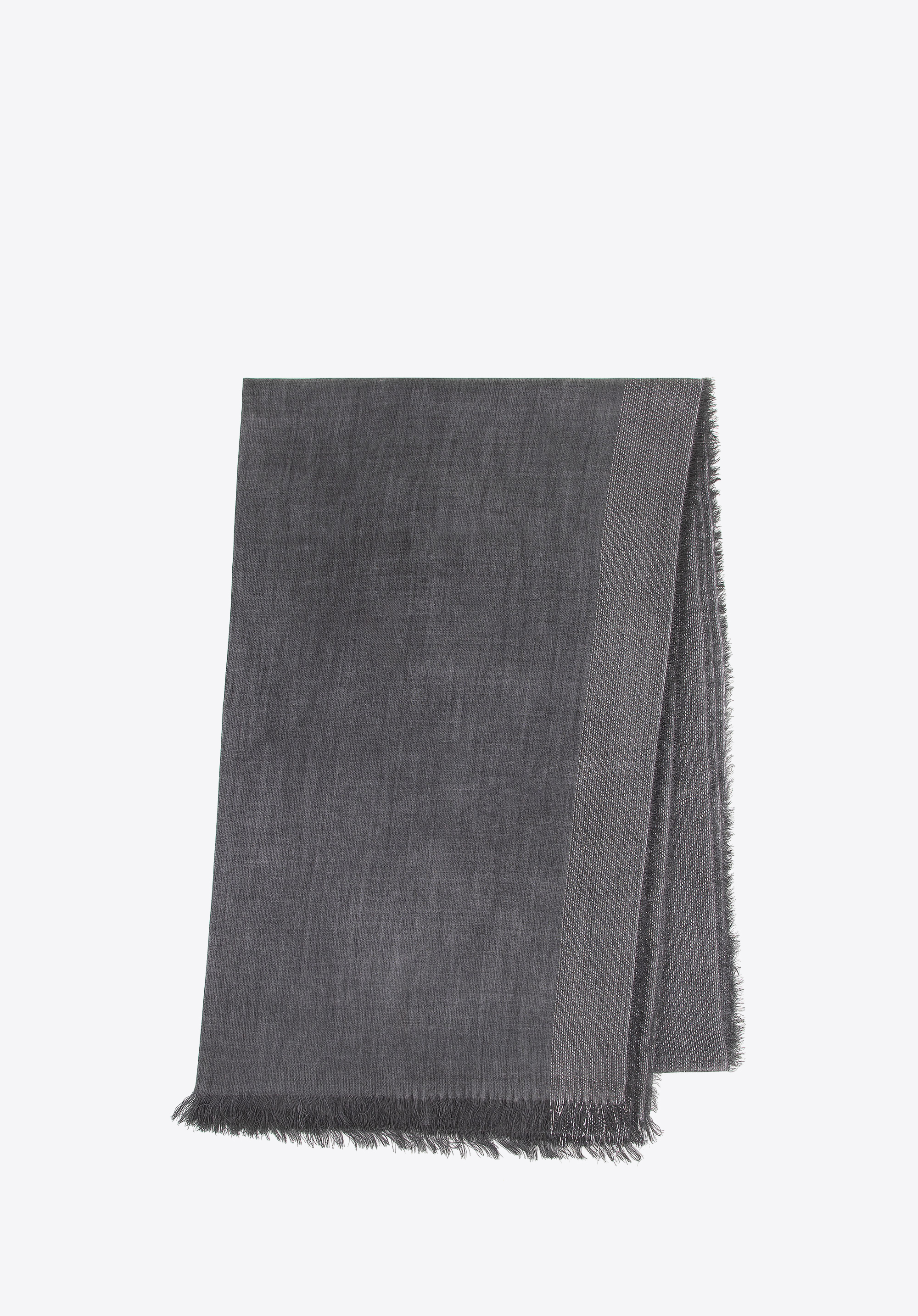 Schal aus Viskosemischung, grau-silber, 100-7U-002-08, Bild 1