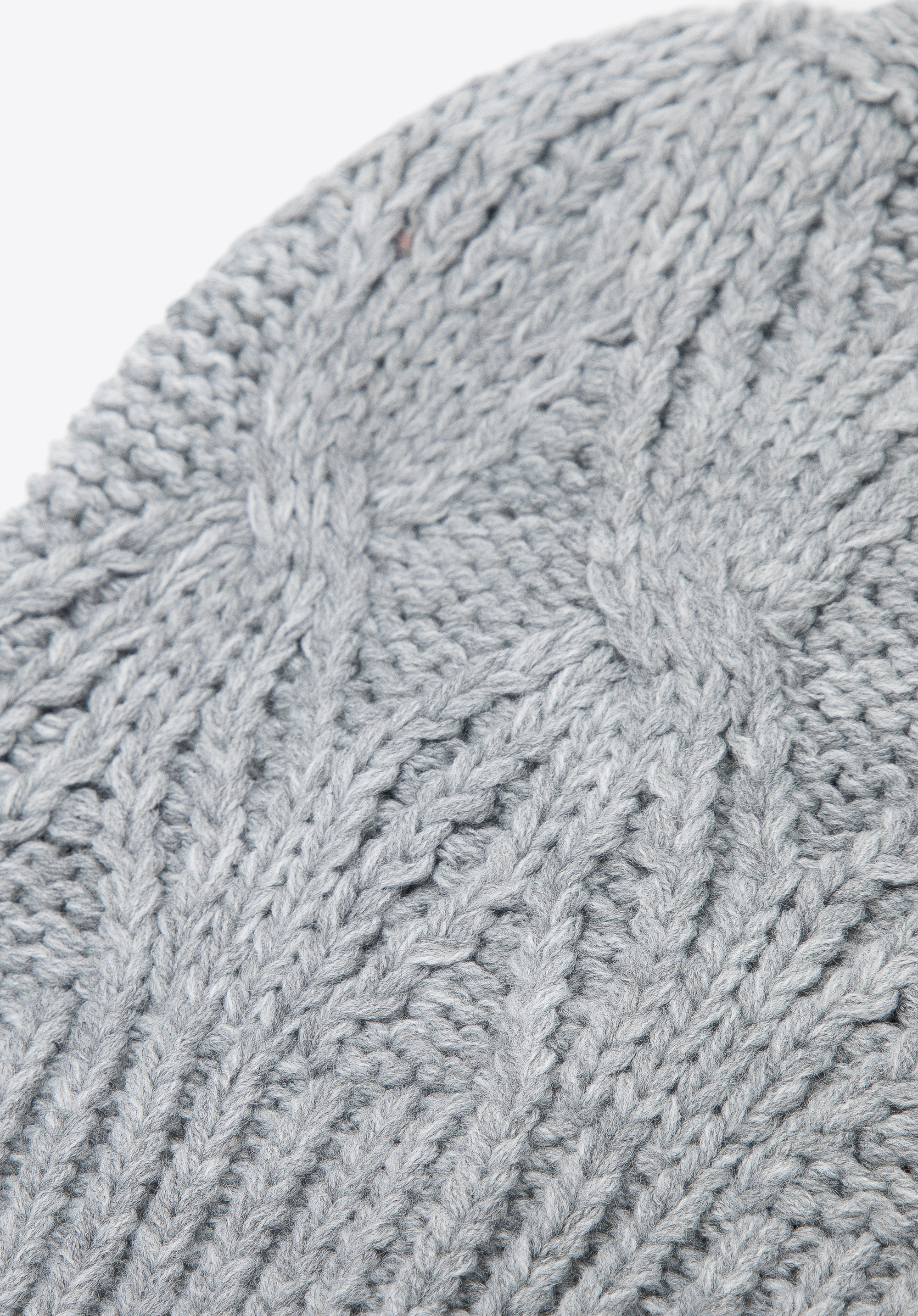 Wintermütze für Damen mit breitem Strickbündchen, grau, 95-HF-005-8, Bild 1