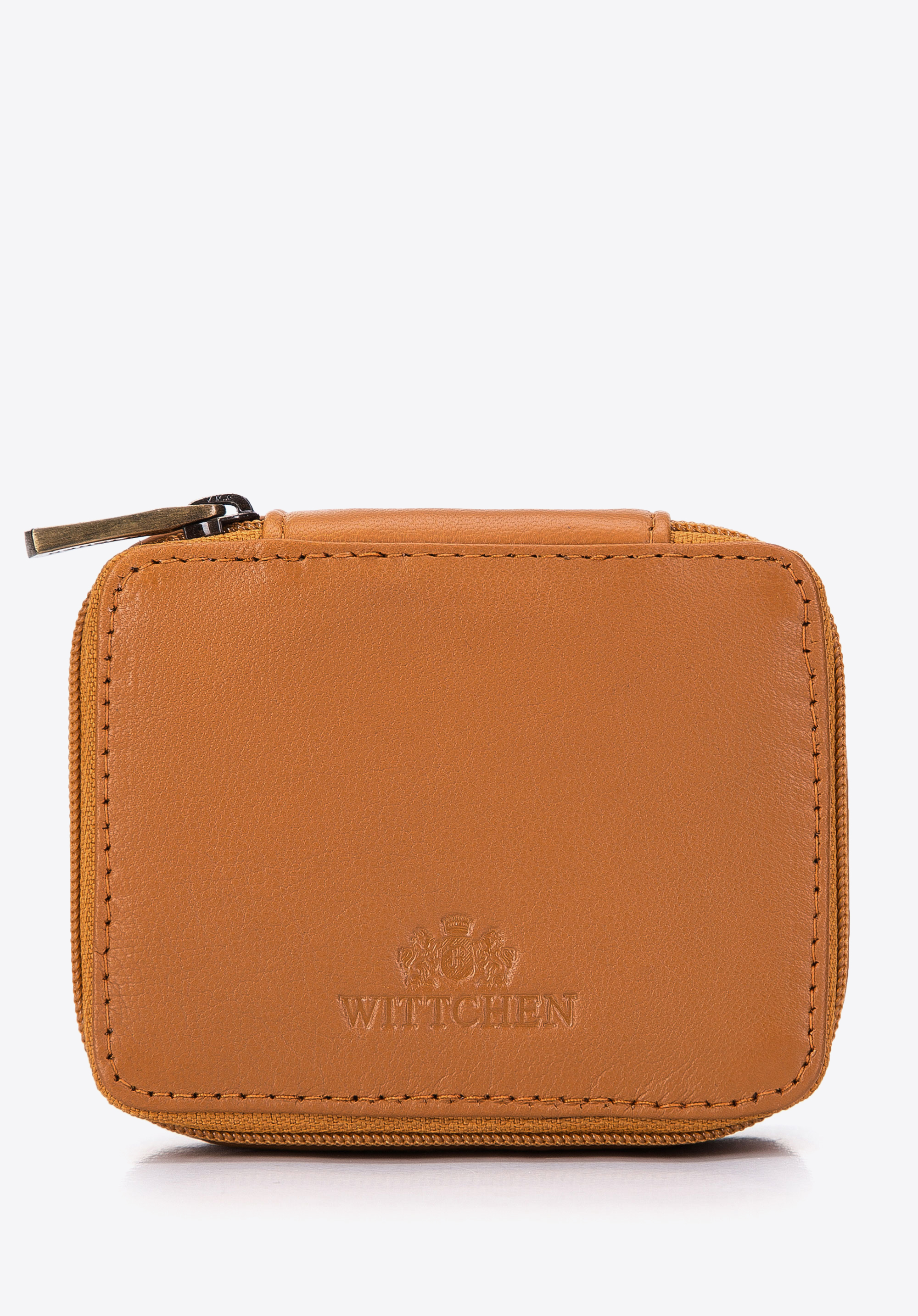 Шкіряна міні-косметичка, гірчиця, 98-2-003-Y, Фото 1