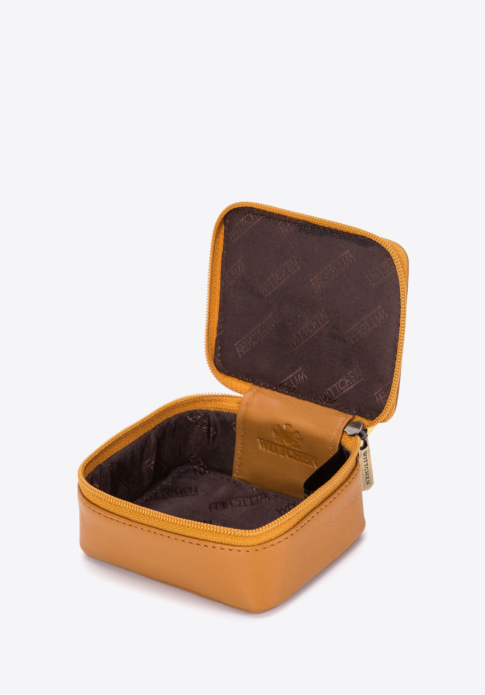 Шкіряна міні-косметичка, гірчиця, 98-2-003-Y, Фото 1