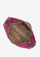 Geantă tip corn din material textil cu borsetă, grena, 92-4Y-313-3, Fotografie 4