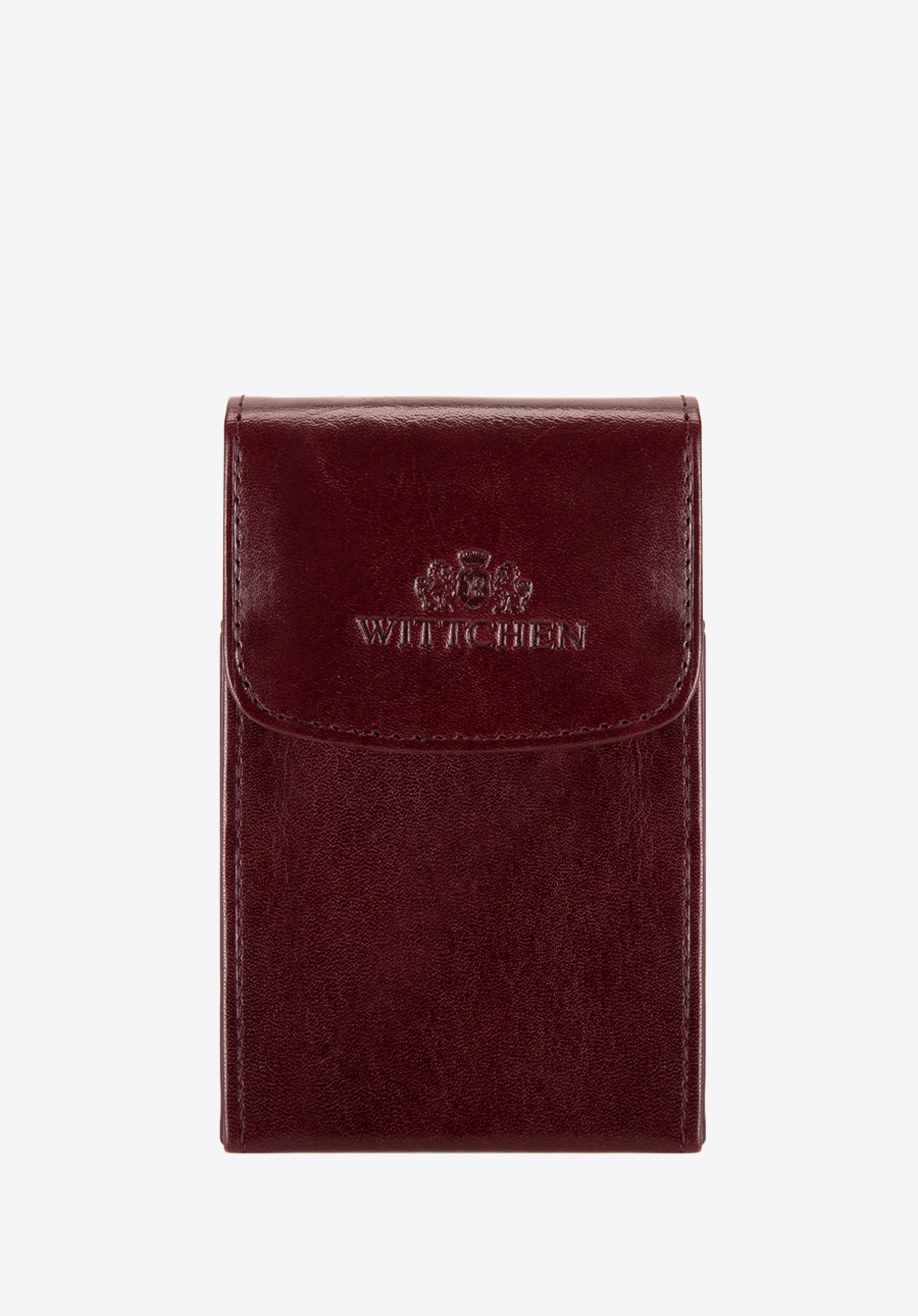 Husa metalica din piele pentru carti de vizita, grena, 21-2-151-3, Fotografie 1