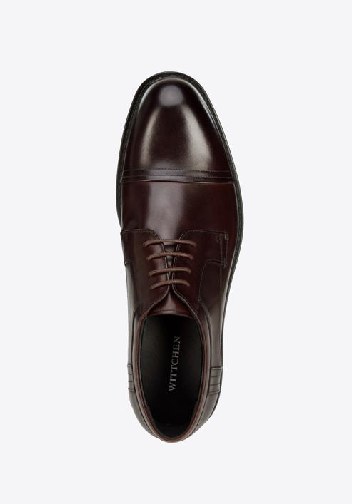 Pantofi bărbați Derby clasic din piele, grena, 96-M-504-4-40, Fotografie 5
