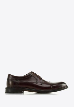 Pantofi bărbați Derby clasic din piele, grena, 96-M-505-3-42, Fotografie 1