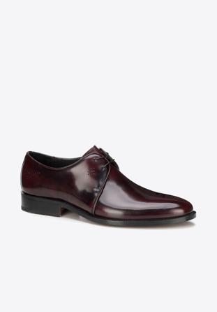 Pantofi derby pentru bărbați din piele lăcuită, grena, BM-B-589-2-45_5, Fotografie 1