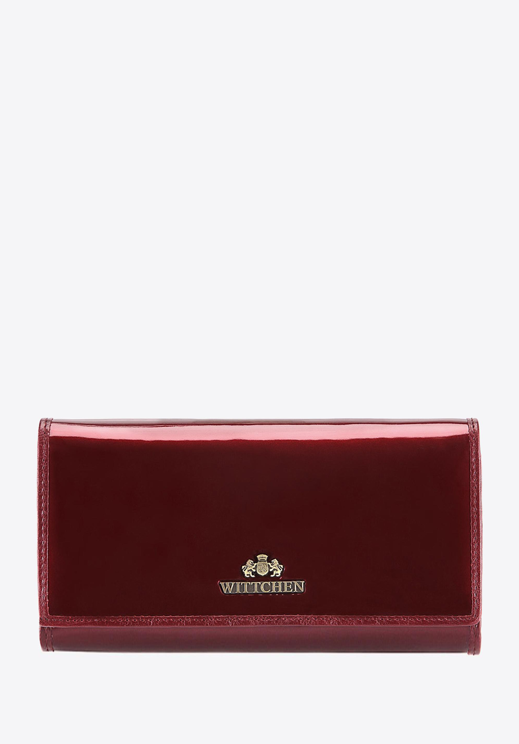 Portofel de damă din piele lăcuită, orizontal, grena, 25-1-075-9, Fotografie 1