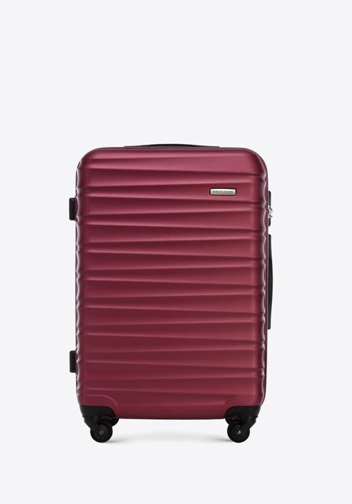 Set valize din ABS, cu dungi orizontale, grena, 56-3A-31S-35, Fotografie 2
