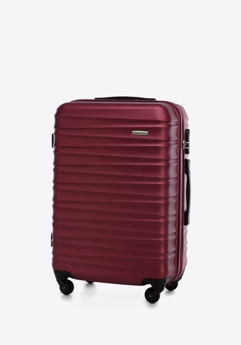 Set valize din ABS, cu dungi orizontale, grena, 56-3A-31S-85, Fotografie 5