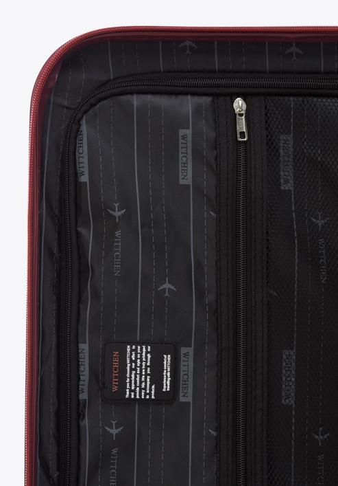 Set valize din ABS, cu dungi orizontale, grena, 56-3A-31S-35, Fotografie 9