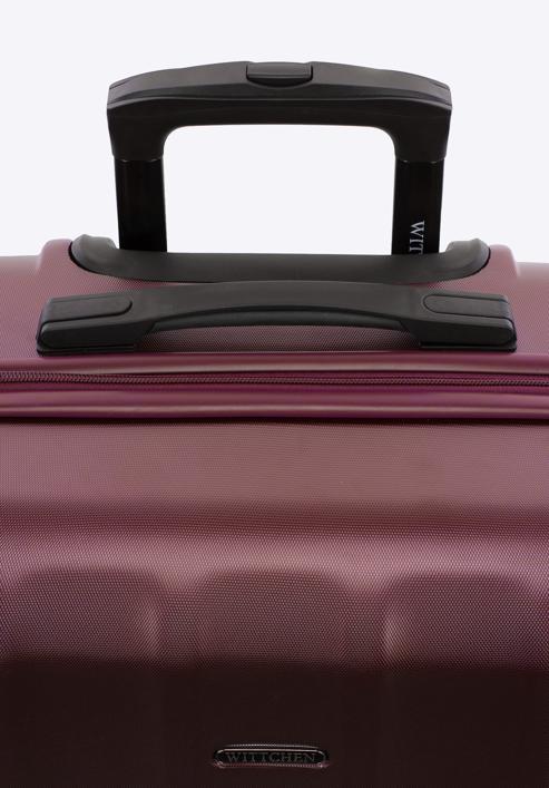 Un set de valize din policarbonat facturat, grena, 56-3P-11S-35, Fotografie 11