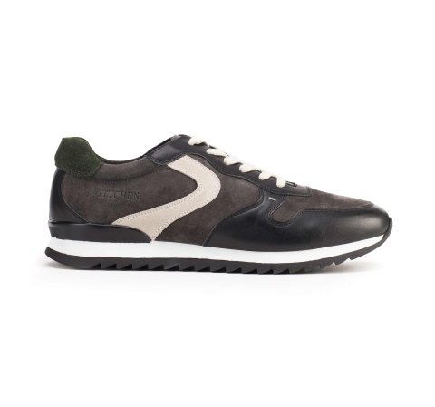 Adidași multicolori din piele pentru bărbați, gri - alb, 93-M-508-N-39, Fotografie 1