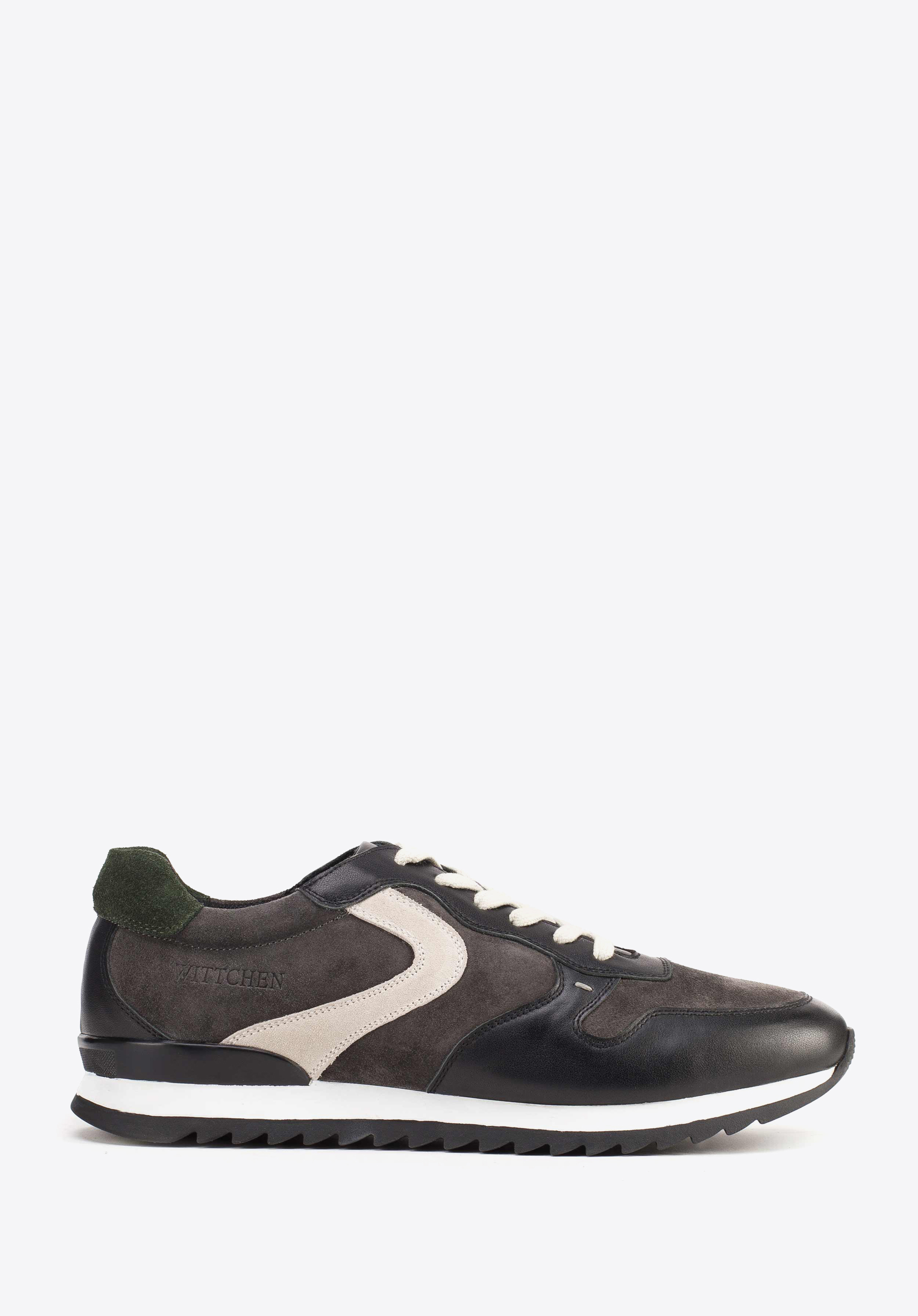 Adidași multicolori din piele pentru bărbați, gri - alb, 93-M-508-8-41, Fotografie 1