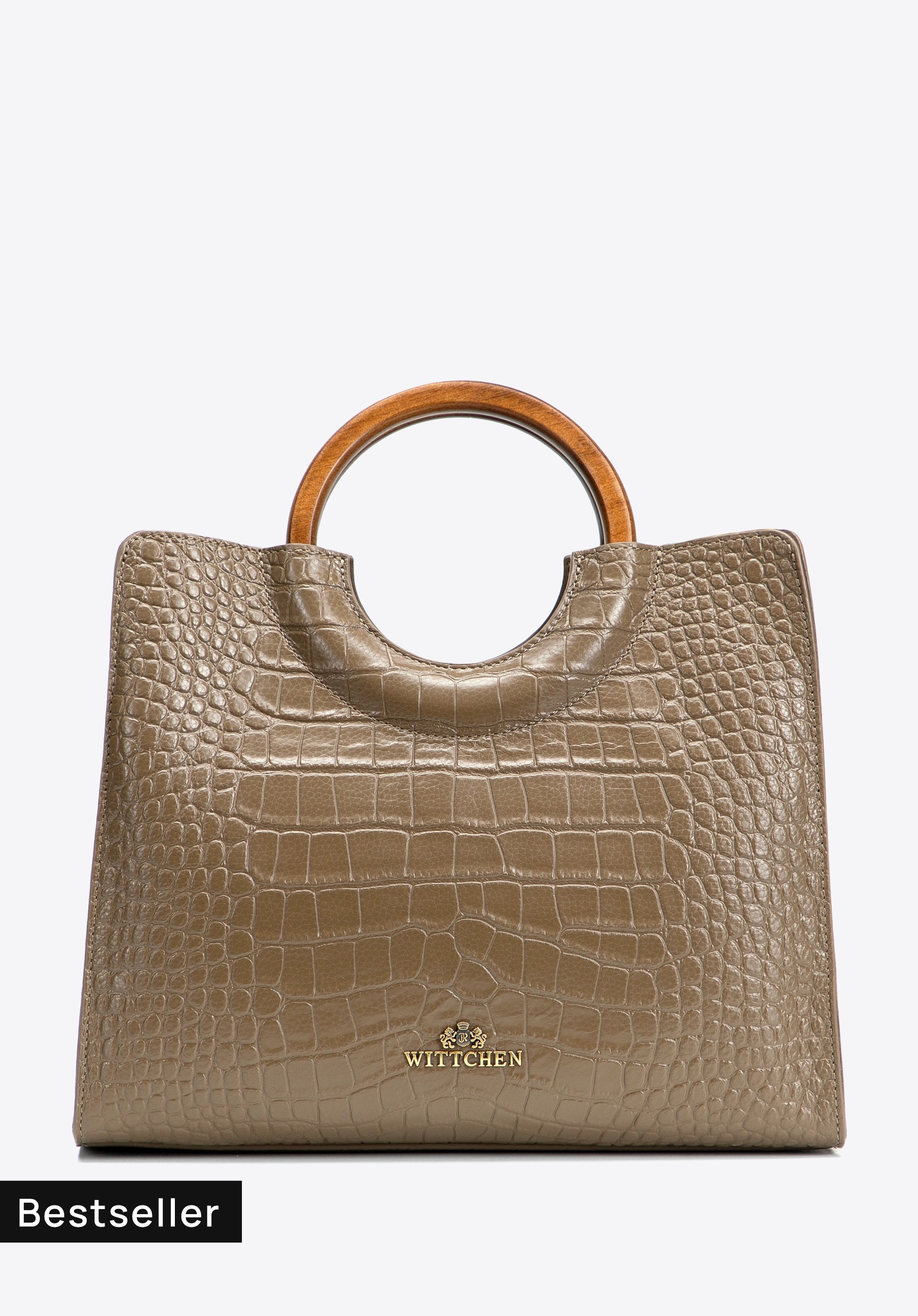 Geantă tote din piele cu efect de crocodil pentru femei, cu mâner de designer 103-4E-611-9