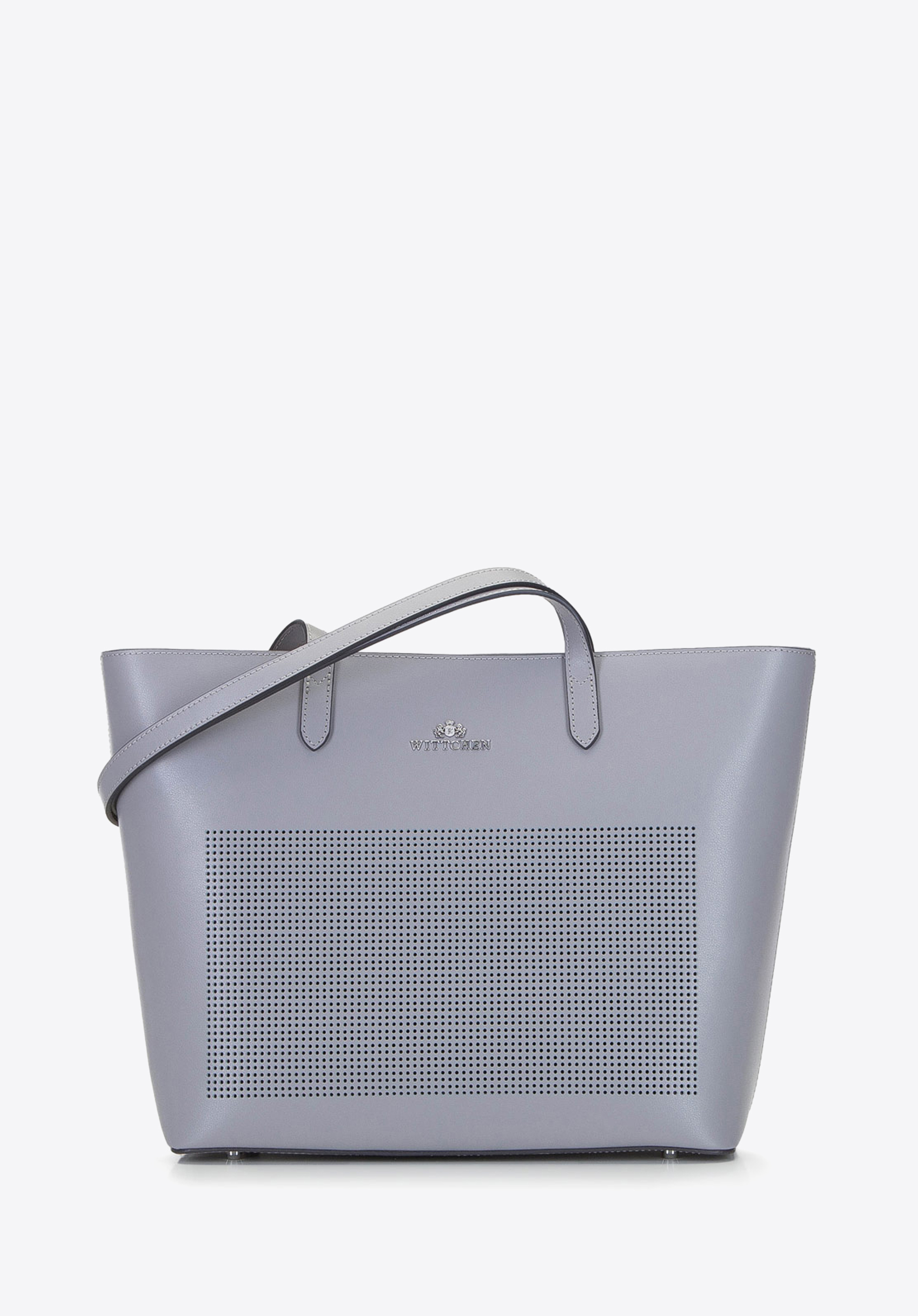Geanta shopper din piele cu gauri