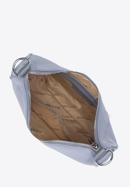 Geantă tip corn din material textil cu borsetă, gri, 92-4Y-313-8, Fotografie 4