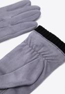 Mănuși de damă cu manșete striate, gri, 39-6P-018-B-M/L, Fotografie 4