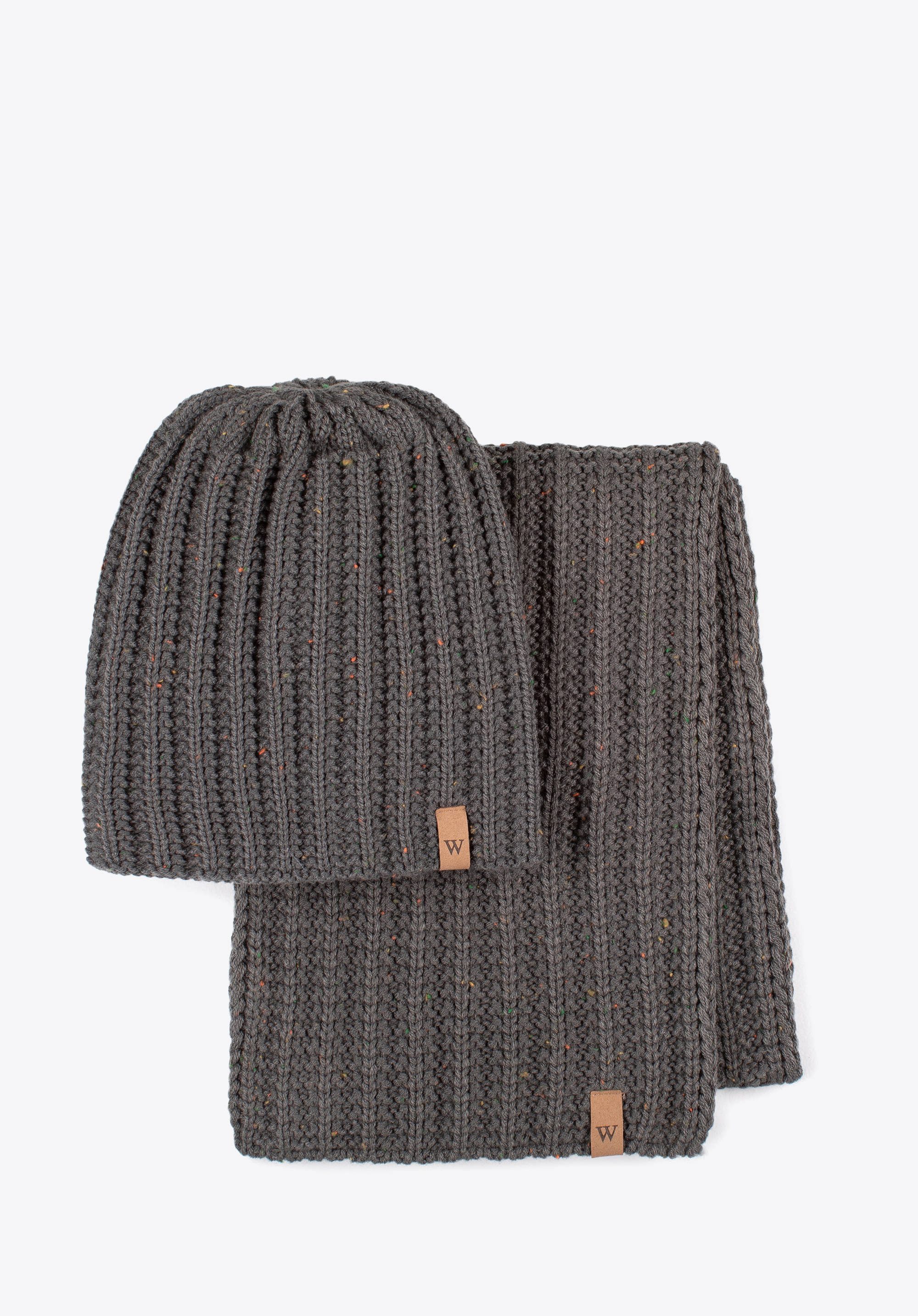 Set de iarnă pentru bărbați cu model fin, gri închis, 99-SF-003-8, Fotografie 1