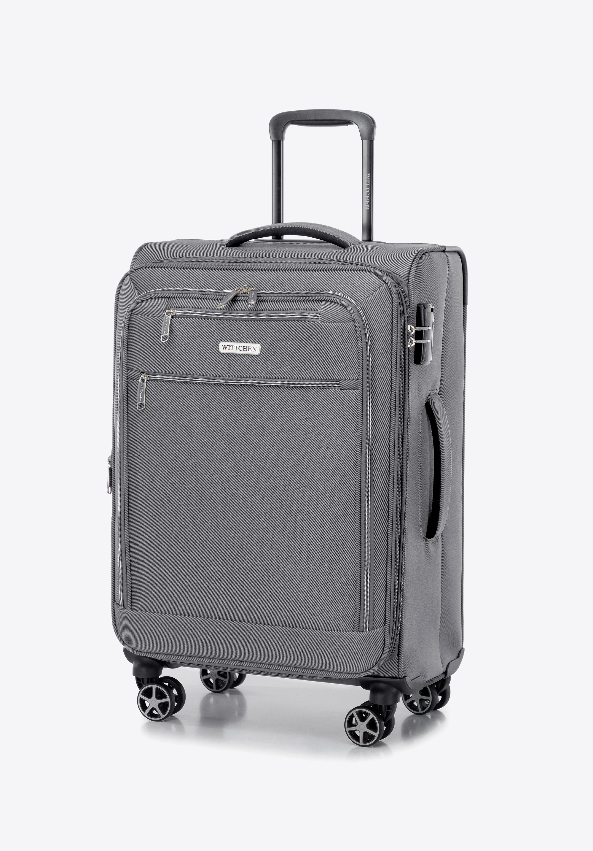 Set de bagaje Softside din poliester, gri, 56-3S-17S-00, Fotografie 1