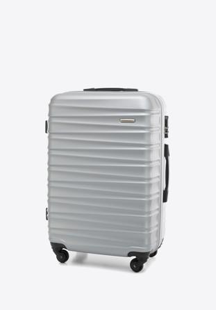 Set valize din ABS, cu dungi orizontale, gri, 56-3A-31S-01, Fotografie 1