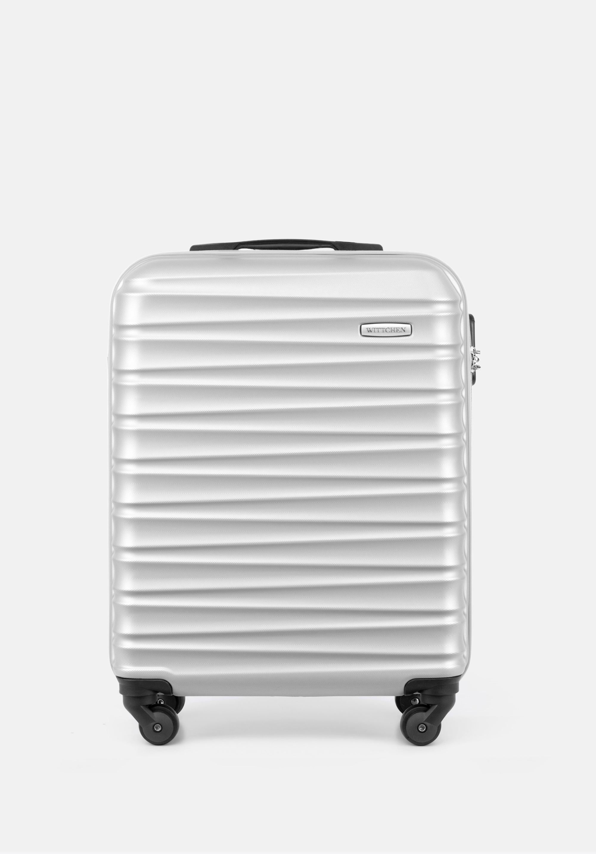 Valiză de cabină cu ABS, cu dungi orizontale, gri, 56-3A-311-01, Fotografie 1