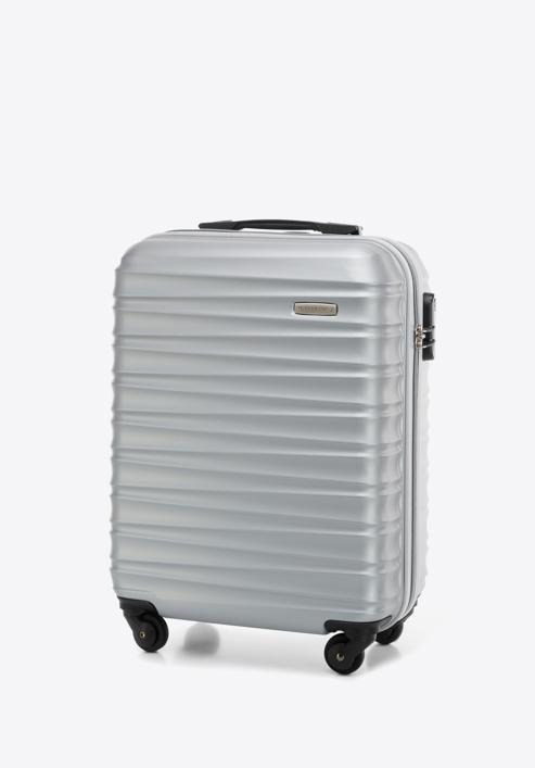 Valiză de cabină cu ABS, cu dungi orizontale, gri, 56-3A-311-31, Fotografie 4