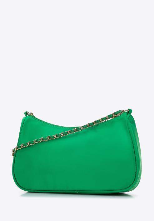 Baguette-Tasche aus Nylon für Damen an Kette, grün, 95-4Y-761-F, Bild 2