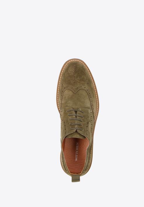 Brogues für Herren mit kontrastierenden Nähten, grün, 96-M-703-N-40, Bild 4