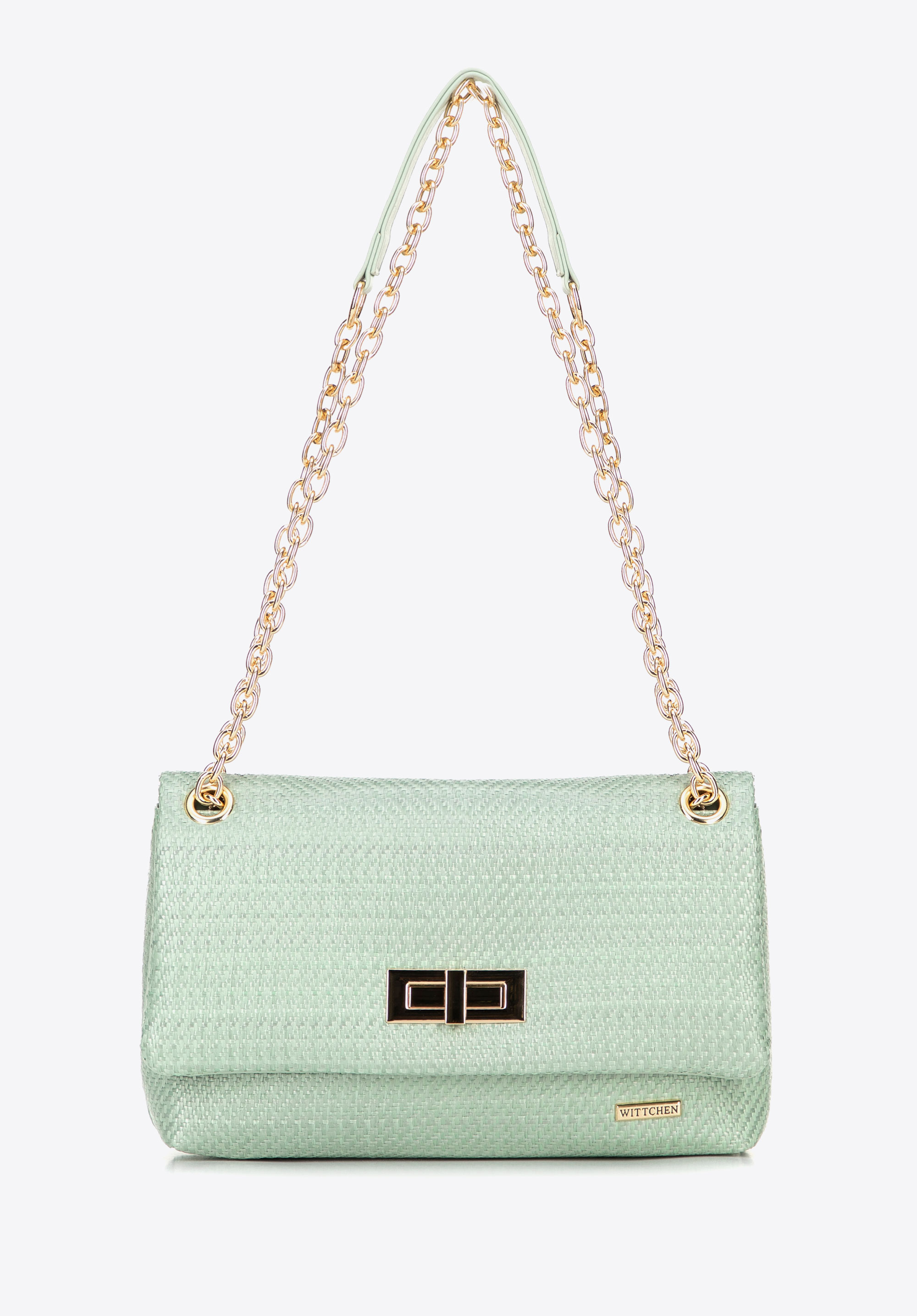 Damen Crossbody an Kette, grün, 100-4Y-414-Z, Bild 1