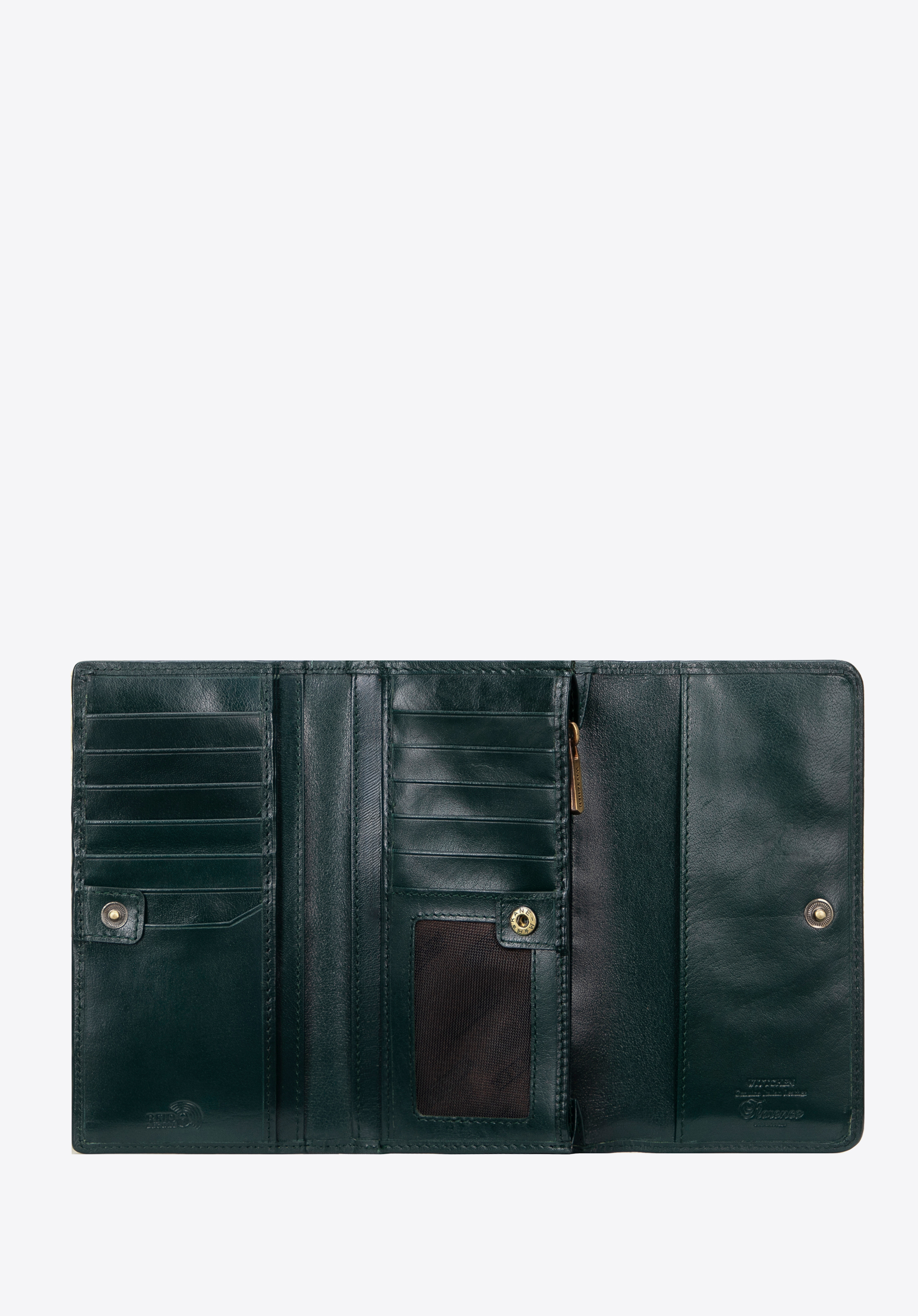 Damen-Geldbörse aus Lackleder, grün, 14-1L-002-00, Bild 1