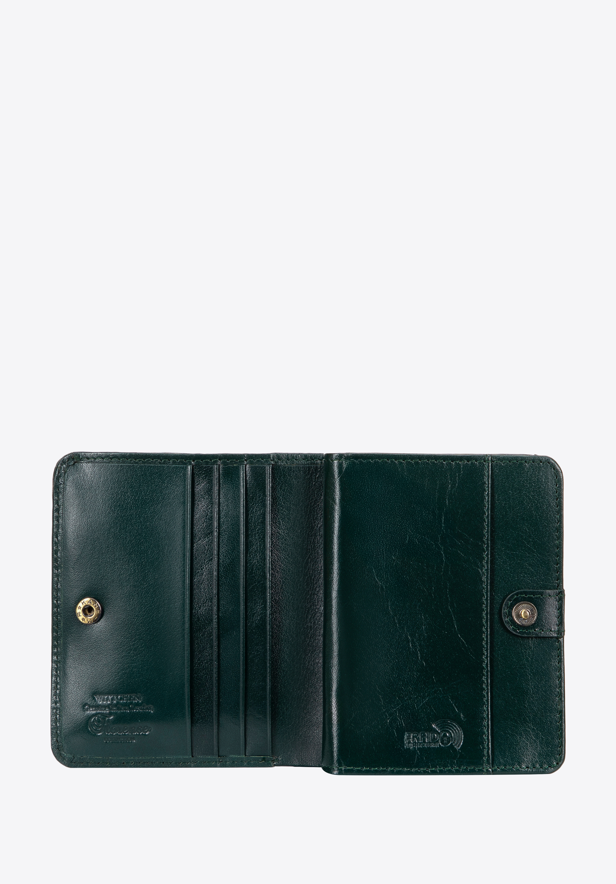 Damen Geldbörse aus Lackleder vertikal, grün, 14-1L-120-00, Bild 1