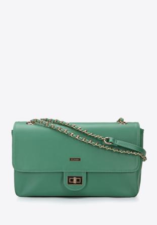 Damen-Kettentasche aus Kunstleder, grün, 95-4Y-049-Z, Bild 1