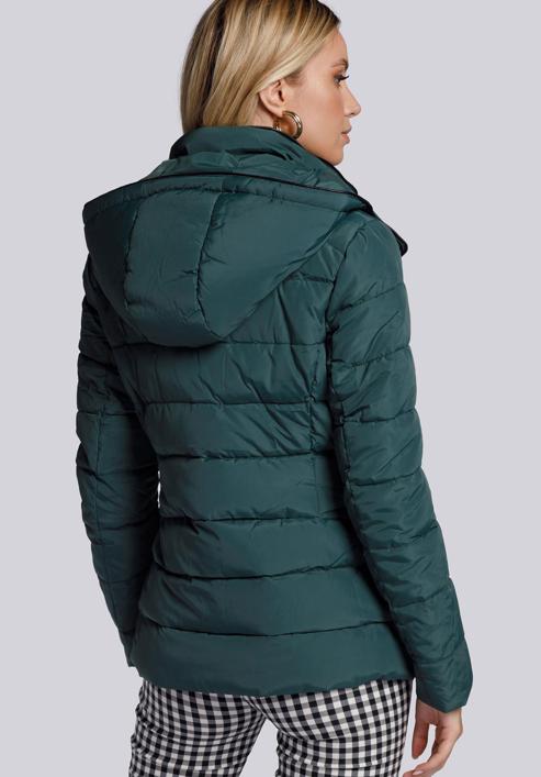 Damen-Steppjacke mit Taschen, grün, 93-9N-103-Z-2XL, Bild 5