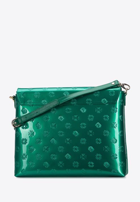 Damen-Umhängetasche aus Metallic-Lackleder groß, grün, 34-4-233-PP, Bild 2