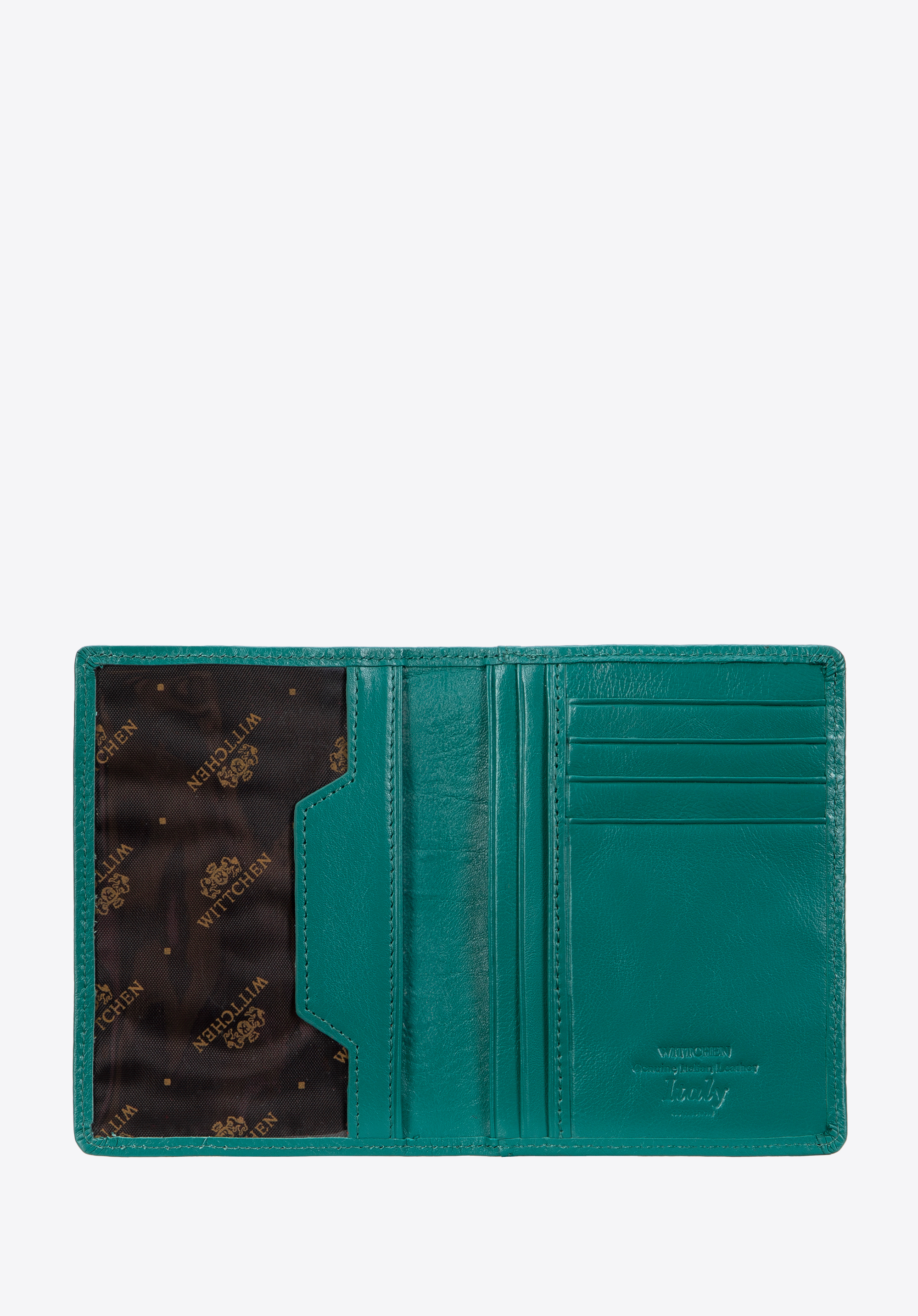 Dokumentenetui aus Leder mit Tasche, grün, 21-2-174-0L, Bild 1