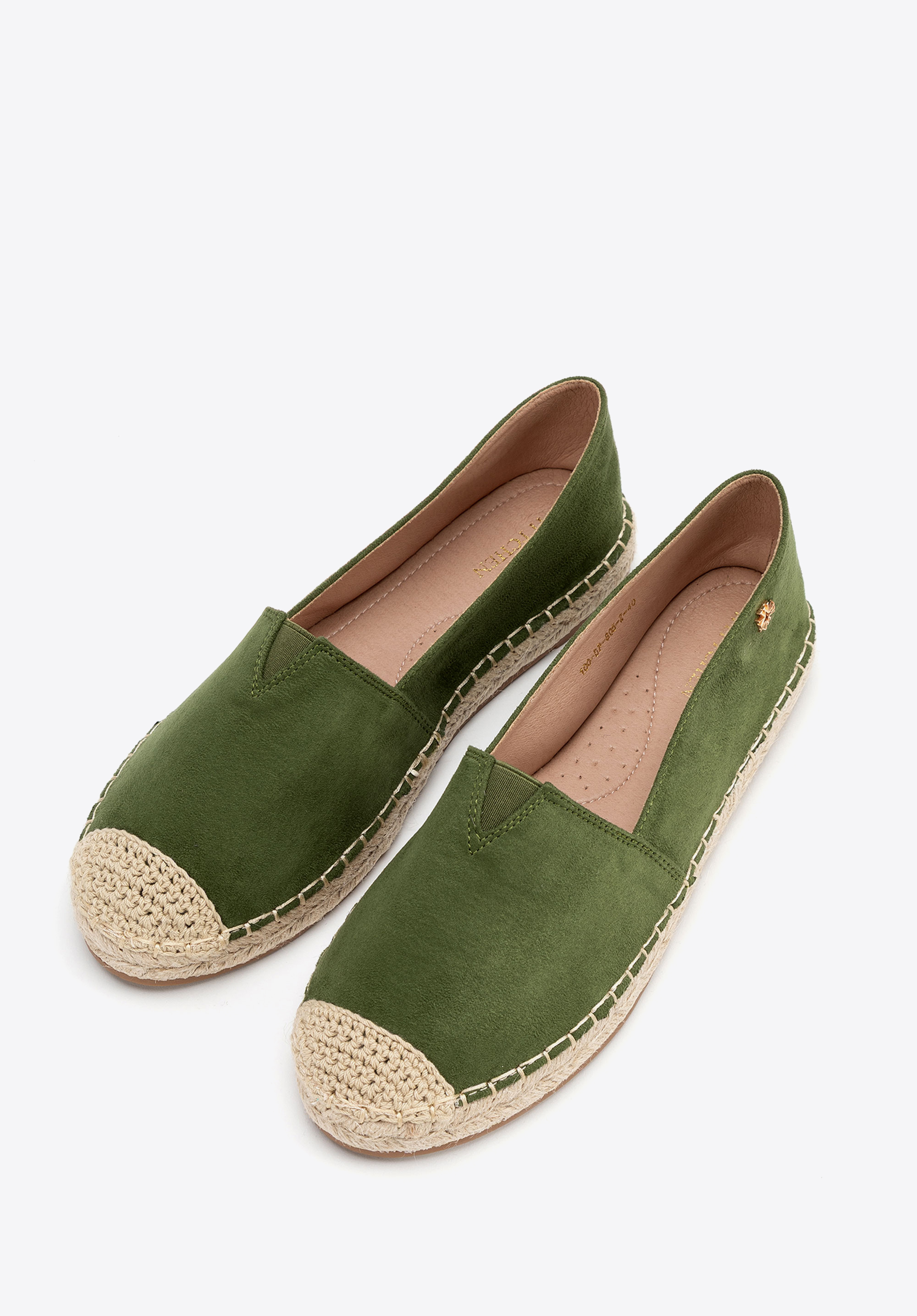 Espadrilles mit geflochtener Spitze für Damen, grün, 100-DP-805-Z-41, Bild 1