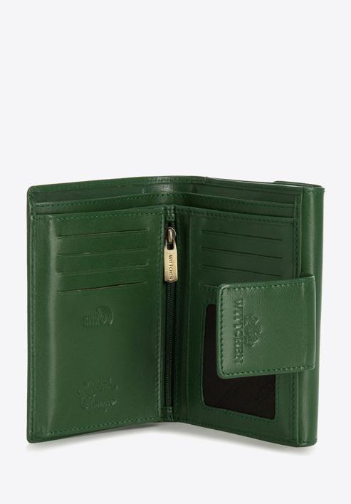 Geldbörse für Damen mit elegantem Druckknopf, grün, 14-1-048-L5, Bild 4