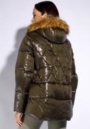 Gesteppte trapezförmige Daunensteppjacke für Damen, grün, 95-9D-406-1-XL, Bild 4