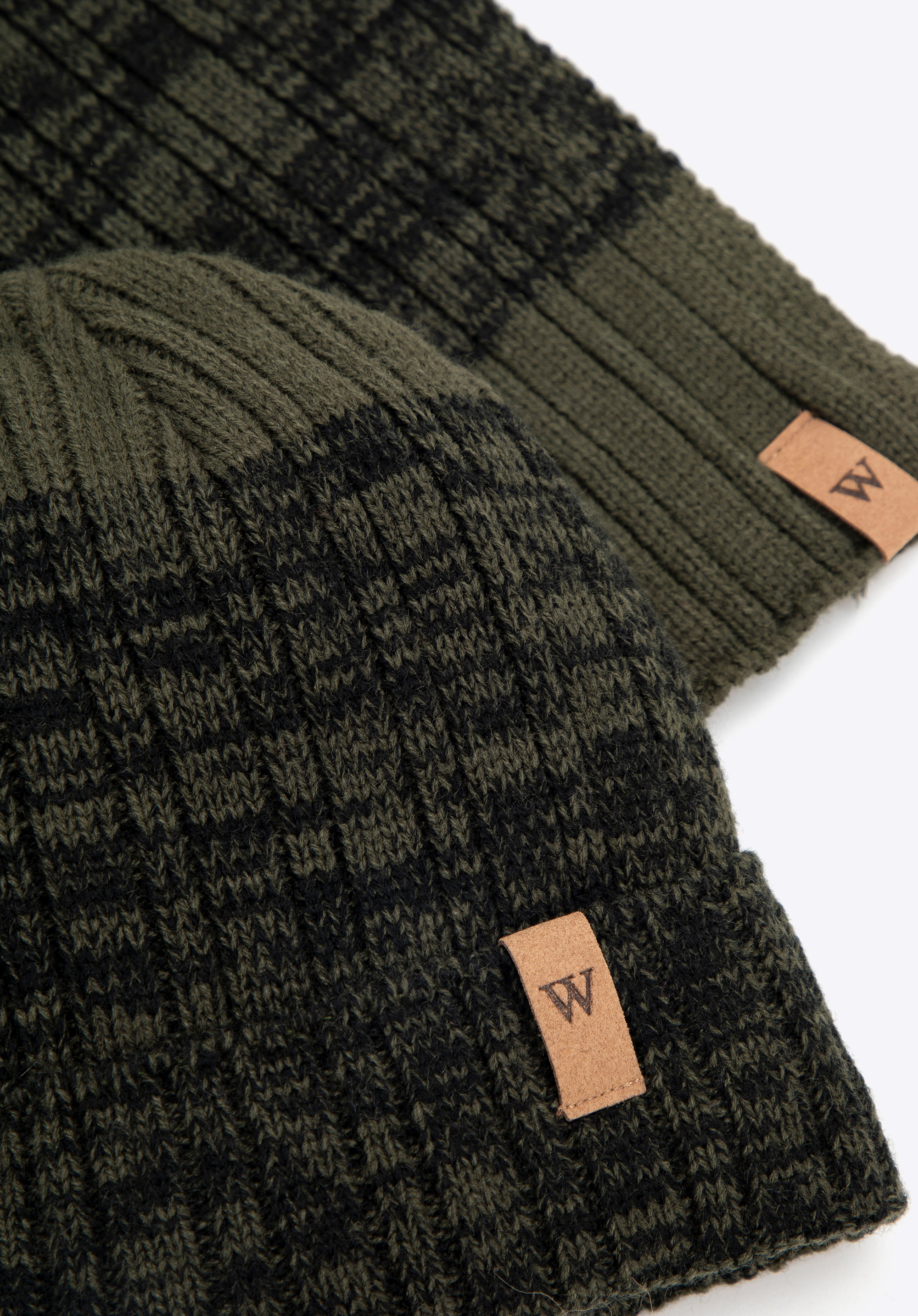 Herren-Winterset mit dicker Webart, grün, 99-SF-016-Z, Bild 1