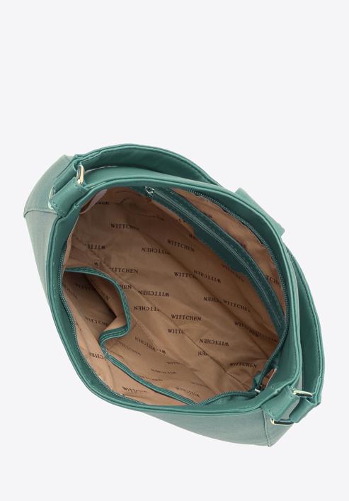 Halbmond-Tasche aus Ökoleder mit Quaste, grün, 96-4Y-216-P, Bild 3