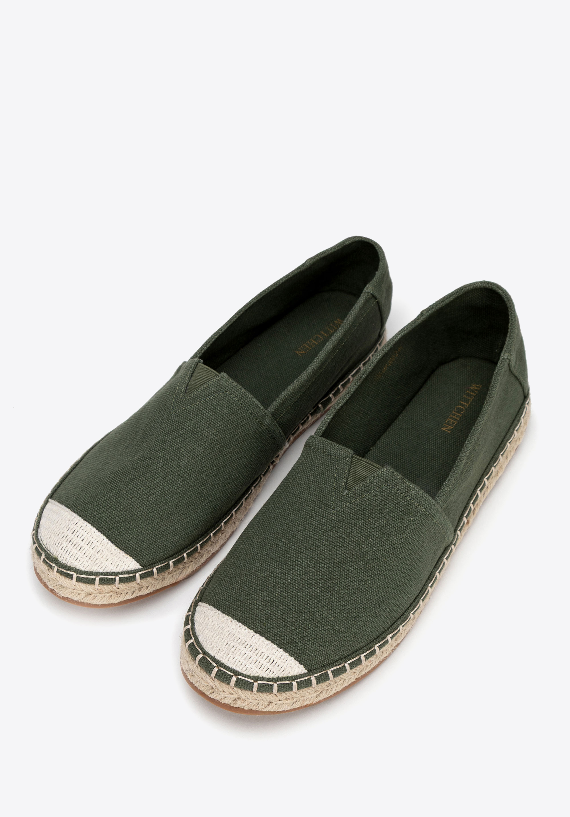 Herren-Espadrilles mit geflochtenem Riemen, grün, 100-MP-800-Z-42, Bild 1