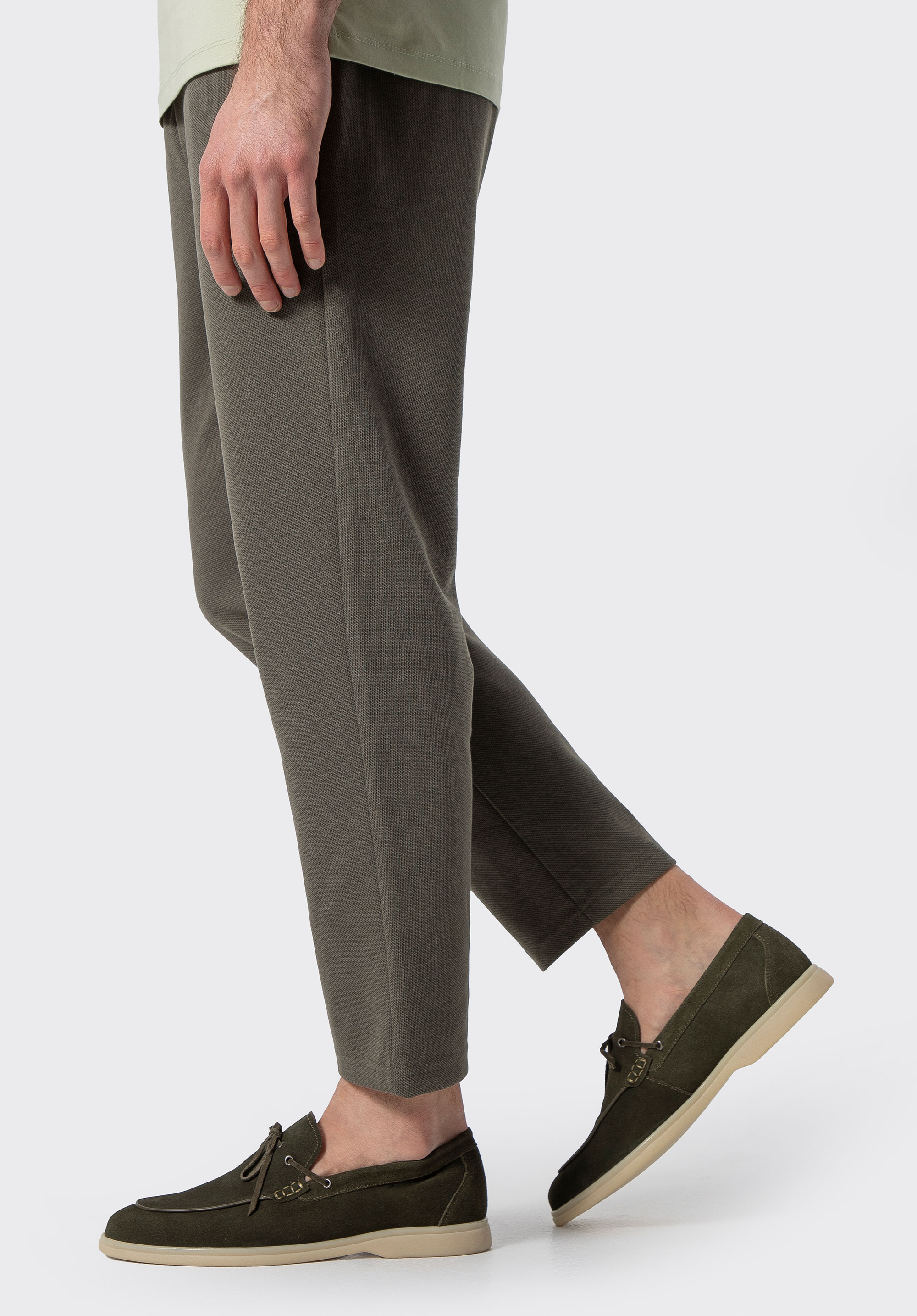 Herren-Loafer aus Wildleder, grün, 100-M-502-Z-44, Bild 1