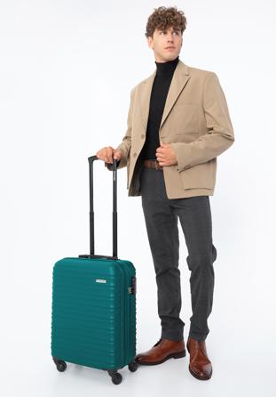 Kleiner Koffer aus ABS-Material, grün, 56-3A-311-85, Bild 1