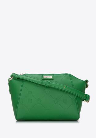 Kleine Crossbody-Tasche mit Prägung, grün, 94-4Y-514-Z, Bild 1