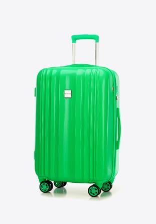 Mittlerer Koffer aus geprägtem Polycarbonat, grün, 56-3P-302-85, Bild 1