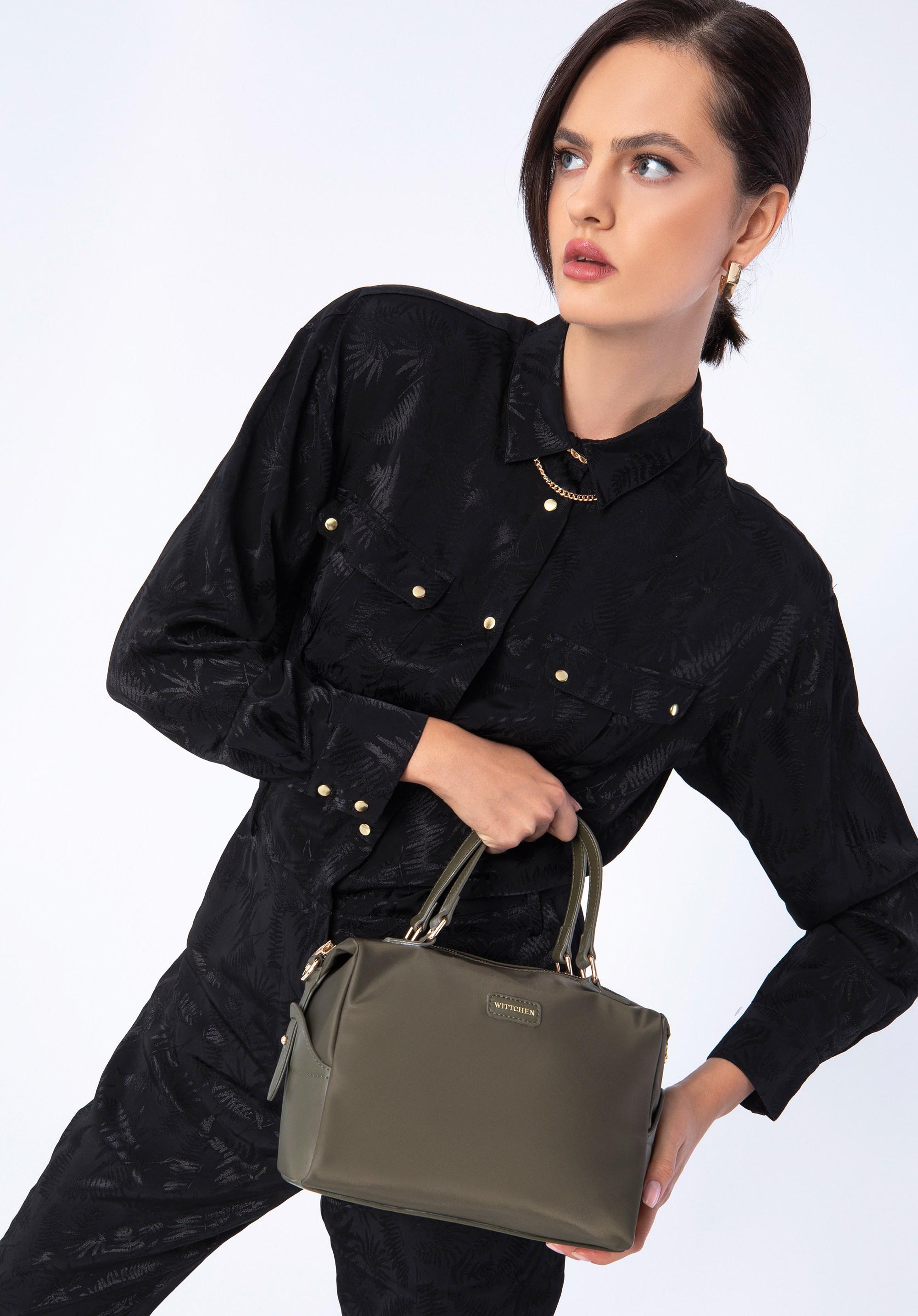 Nylontasche für Damen, grün, 97-4Y-104-Z, Bild 1