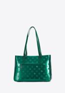 Shopper-Tasche aus Lackleder mit Monogramm, grün, 34-4-098-FF, Bild 3