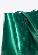 Shopper-Tasche aus Lackleder mit Monogramm, grün, 34-4-098-00, Bild 5