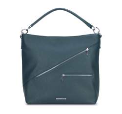 Shopper-Tasche mit Reißverschluss, grün, 93-4Y-428-Z, Bild 1