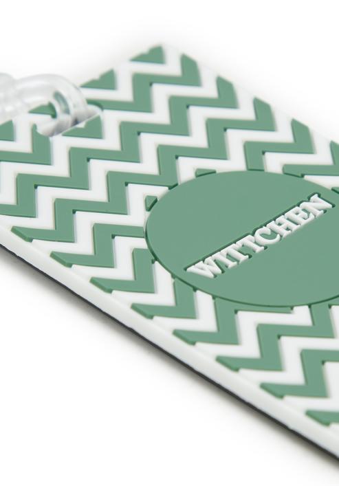 Kofferanhänger mit geometrischem Muster, grün-weiß, 56-30-018-X89, Bild 3